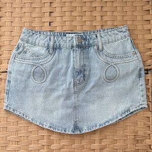 Light Blue Denim Mini Skirt country cowgirl size 27